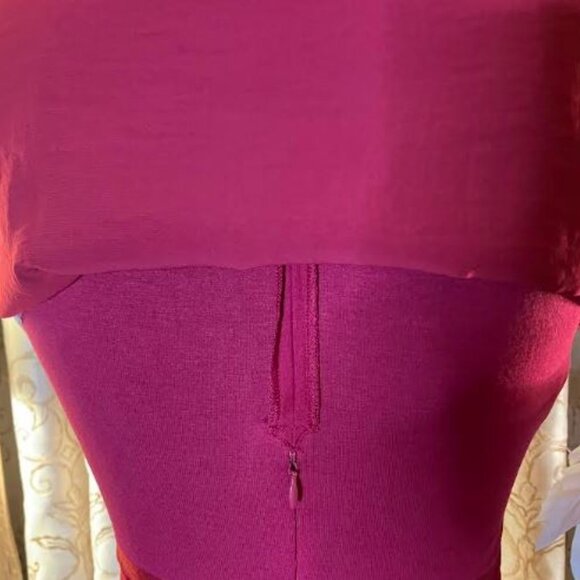 BCBG Max Azria Celline Sleeveless Silky Blouse In Sangria Red Size XS EUC - Picture 7 of 11